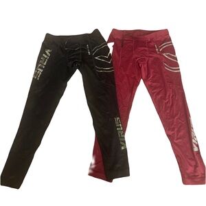 Virus Black and Red Sweatpants with Stylish Stitching
